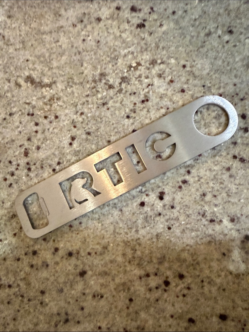RTIC Brushed Metal Wall Bottle Opener in Silver
